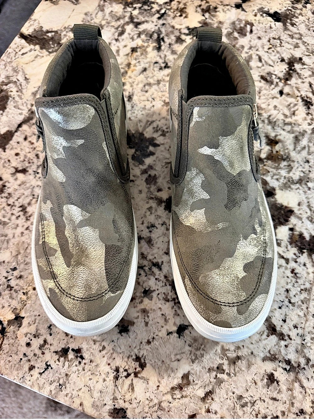 Sperry Crest Vibe Zip Metallic Camo Sneakers US 8.0